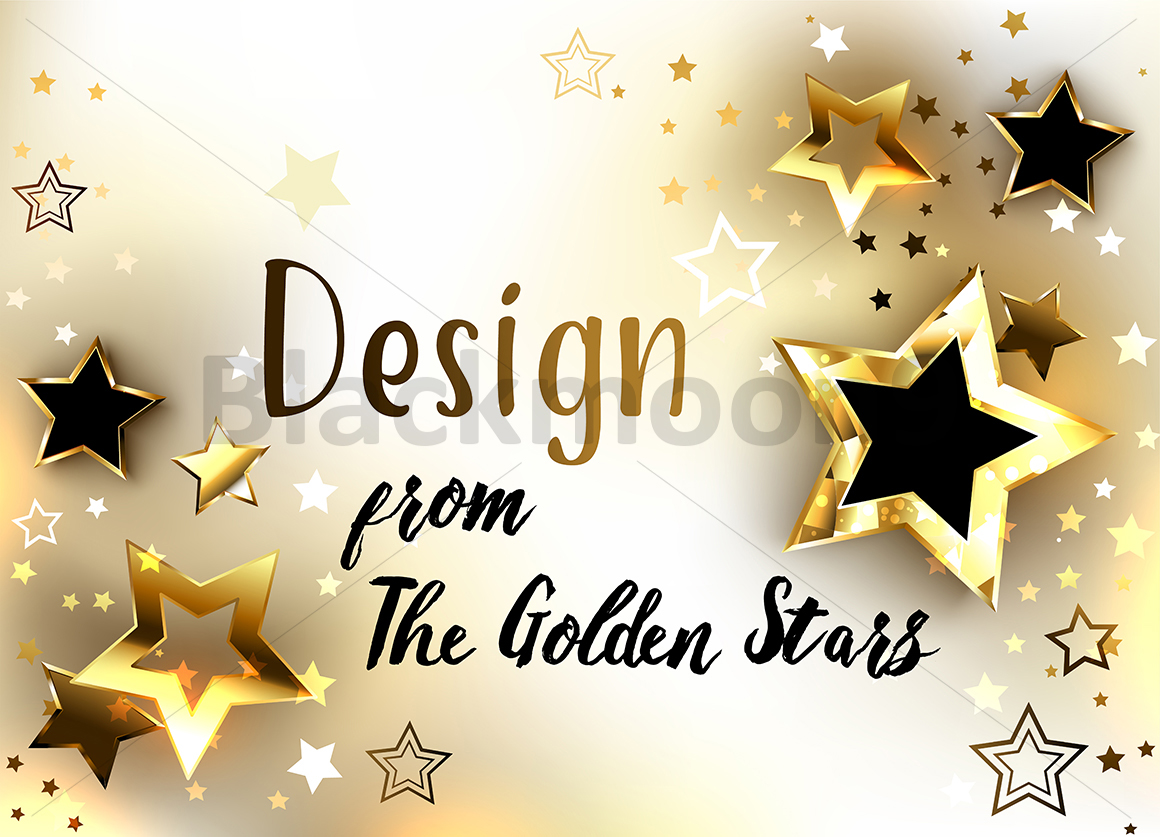White Background with Gold Stars (46535) Backgrounds Design Bundles