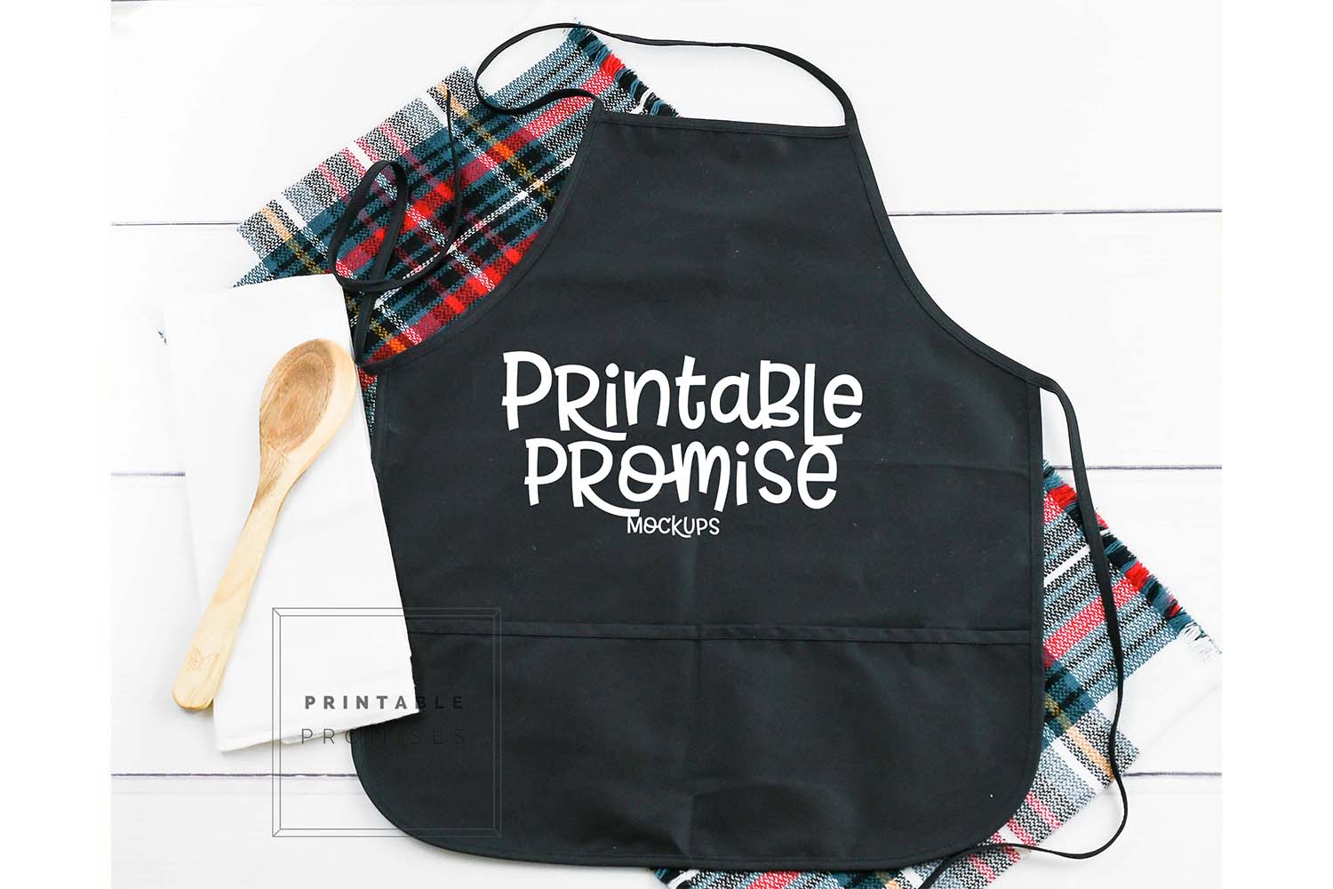 Download Christmas Black Apron Mock Up for Christmas Blank Apron