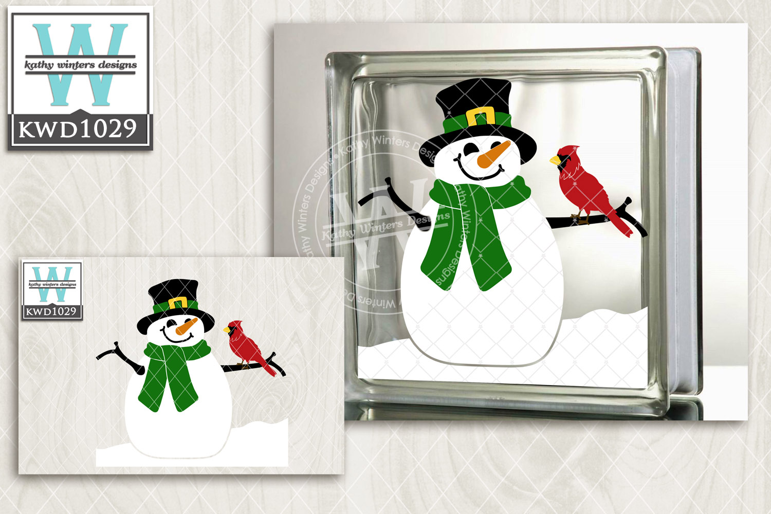Download Winter SVG - Snowman and Cardinal (160784) | Cut Files ...