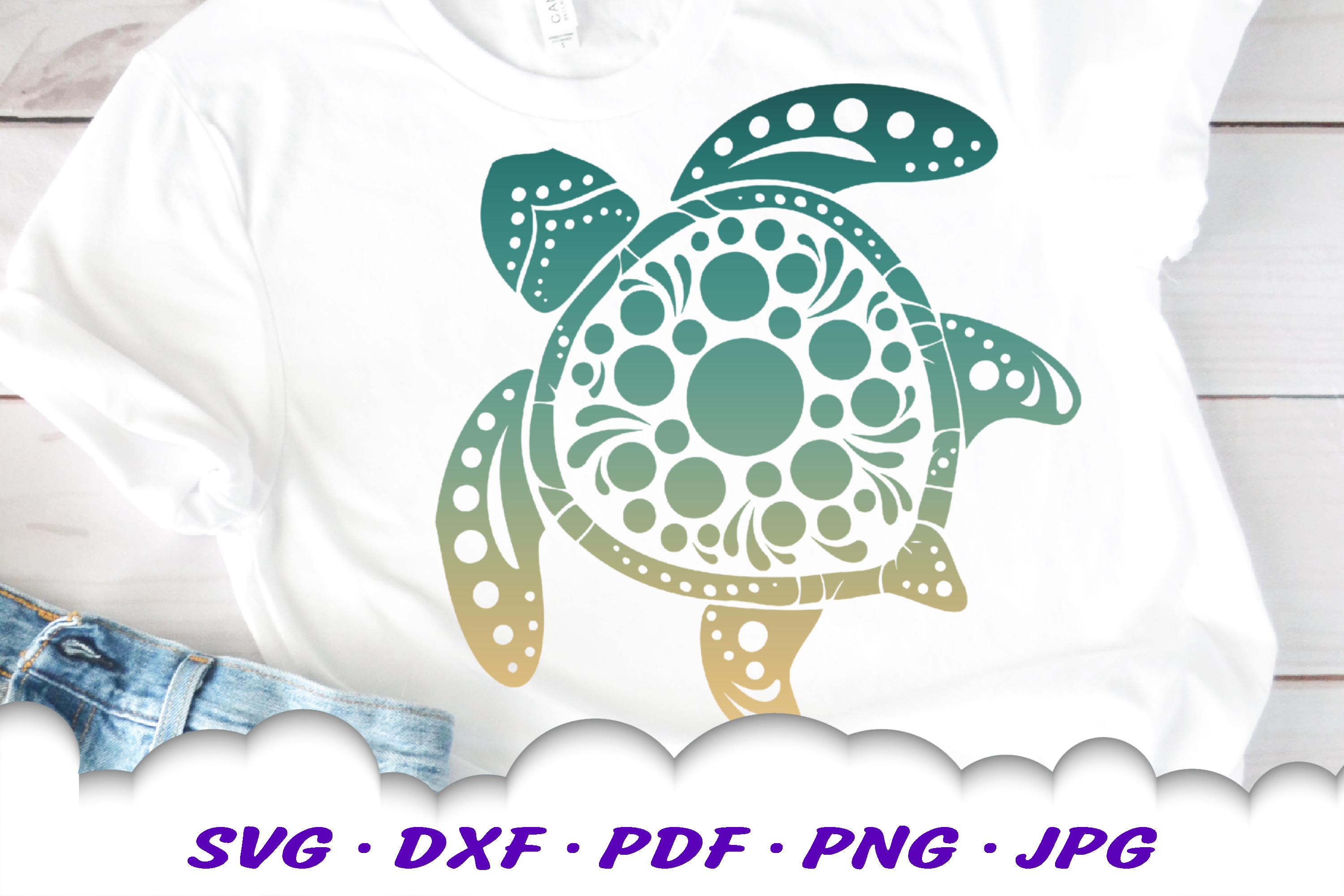 Mandala Sea Turtle SVG DXF Cut Files (427996) | SVGs | Design Bundles