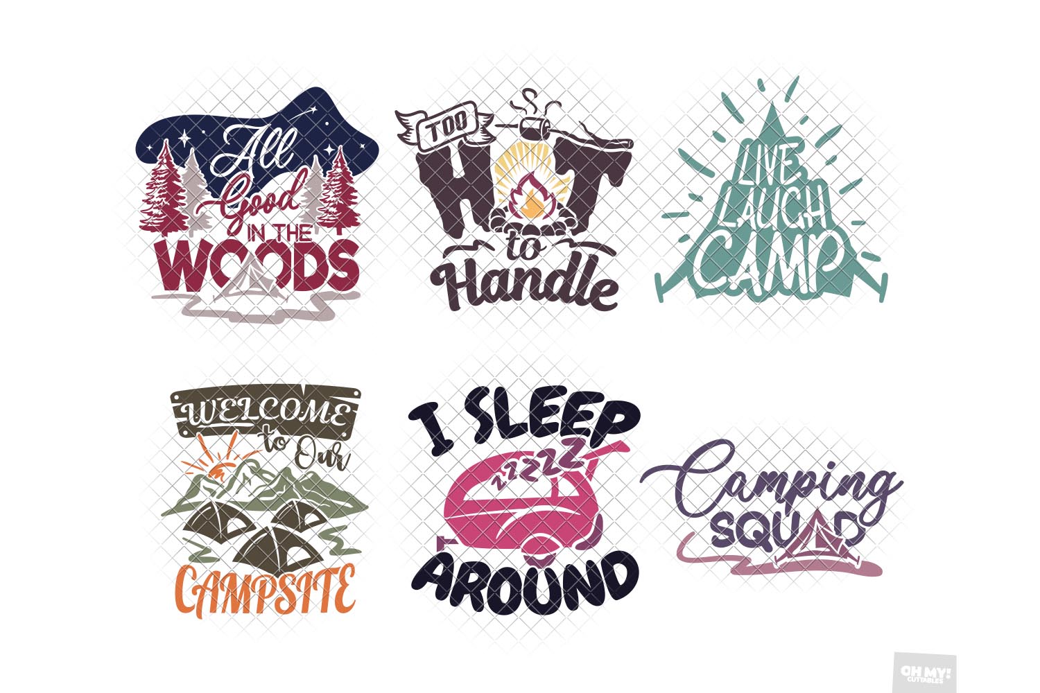 Download Camping SVG Sayings Vol. 5 in SVG, DXF, PNG, EPS, JPEG