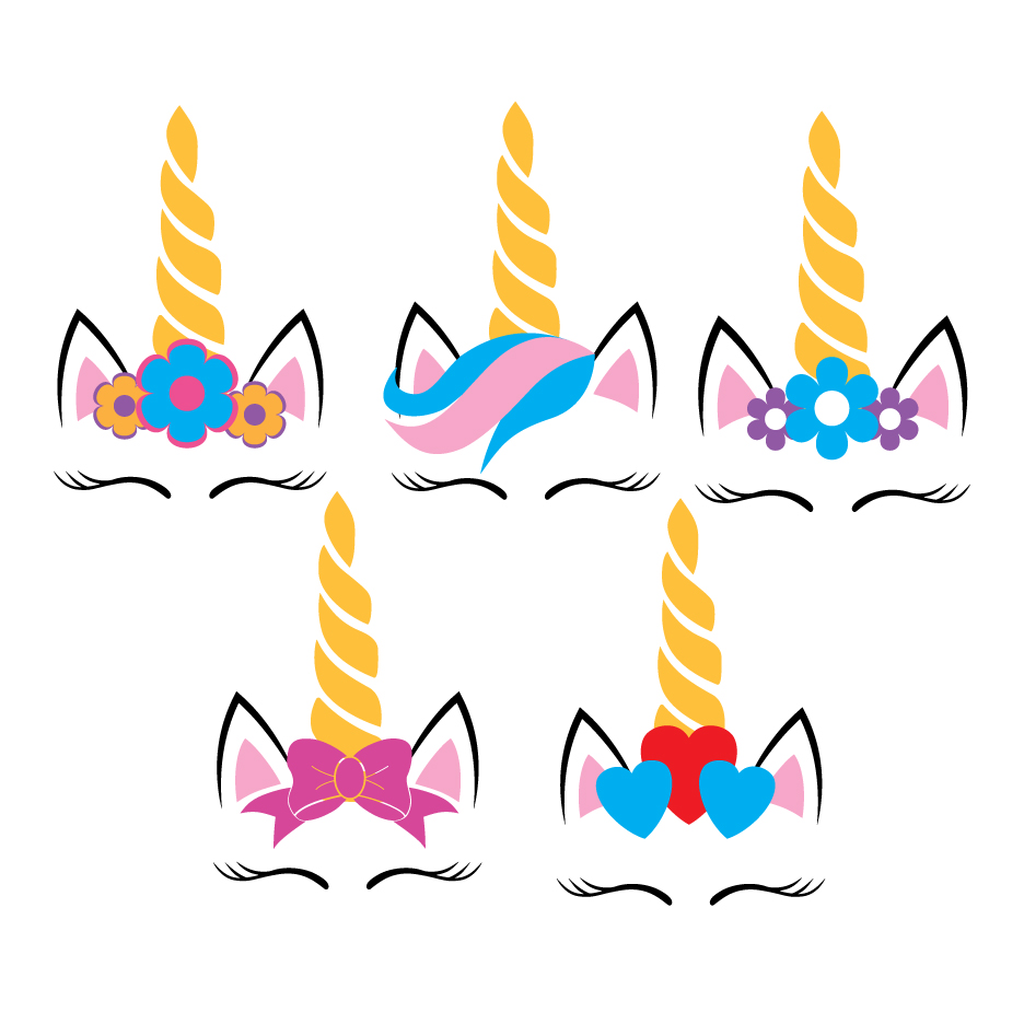 Five Unicorns SVG