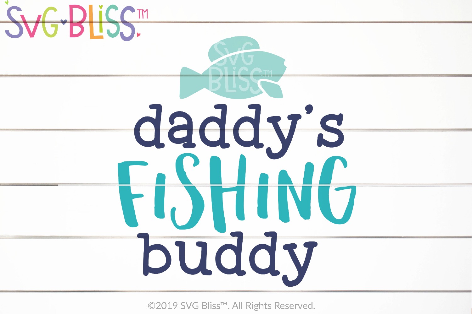 Download Daddy's Fishing Buddy Kids SVG File for Cricut or Silhouette