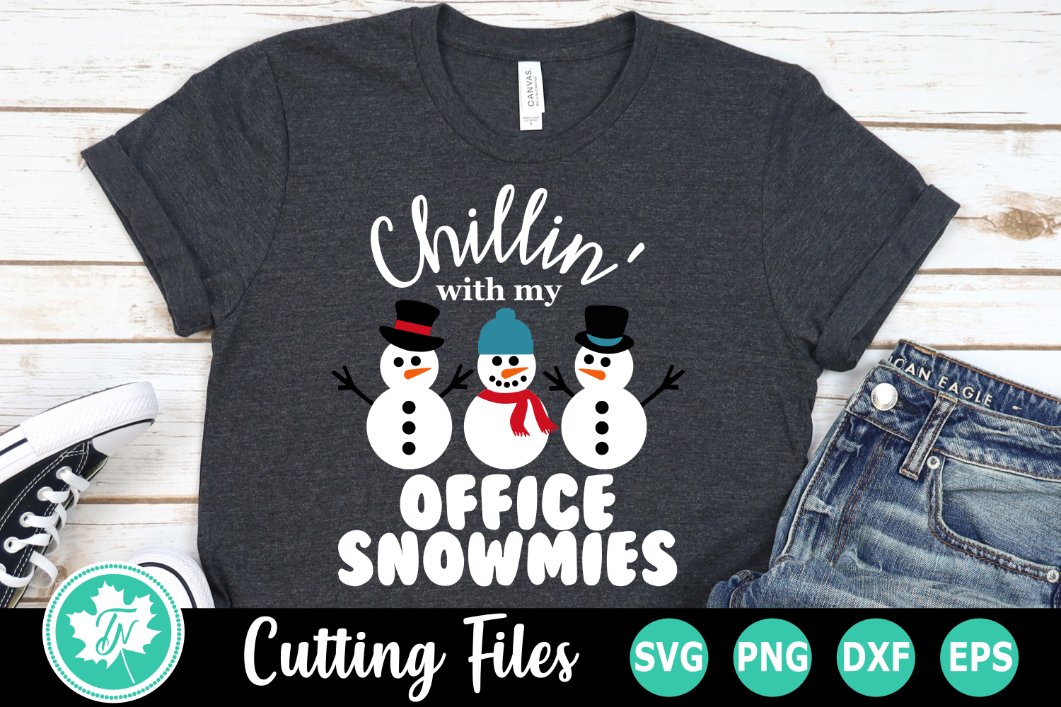 Download Chillin with my Office Snowmies - A Christmas SVG Cut File