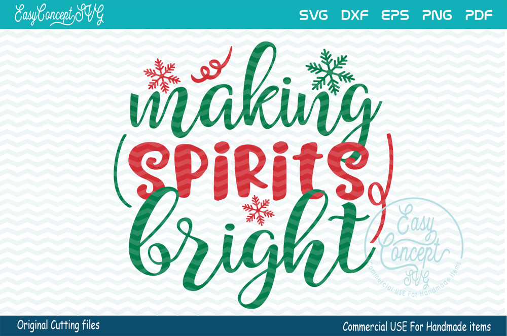 Making Spirits Bright (47152) | SVGs | Design Bundles