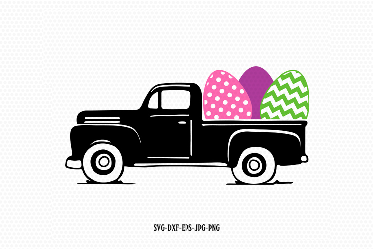 Download Easter vintage Truck Svg, Easter old Truck svg