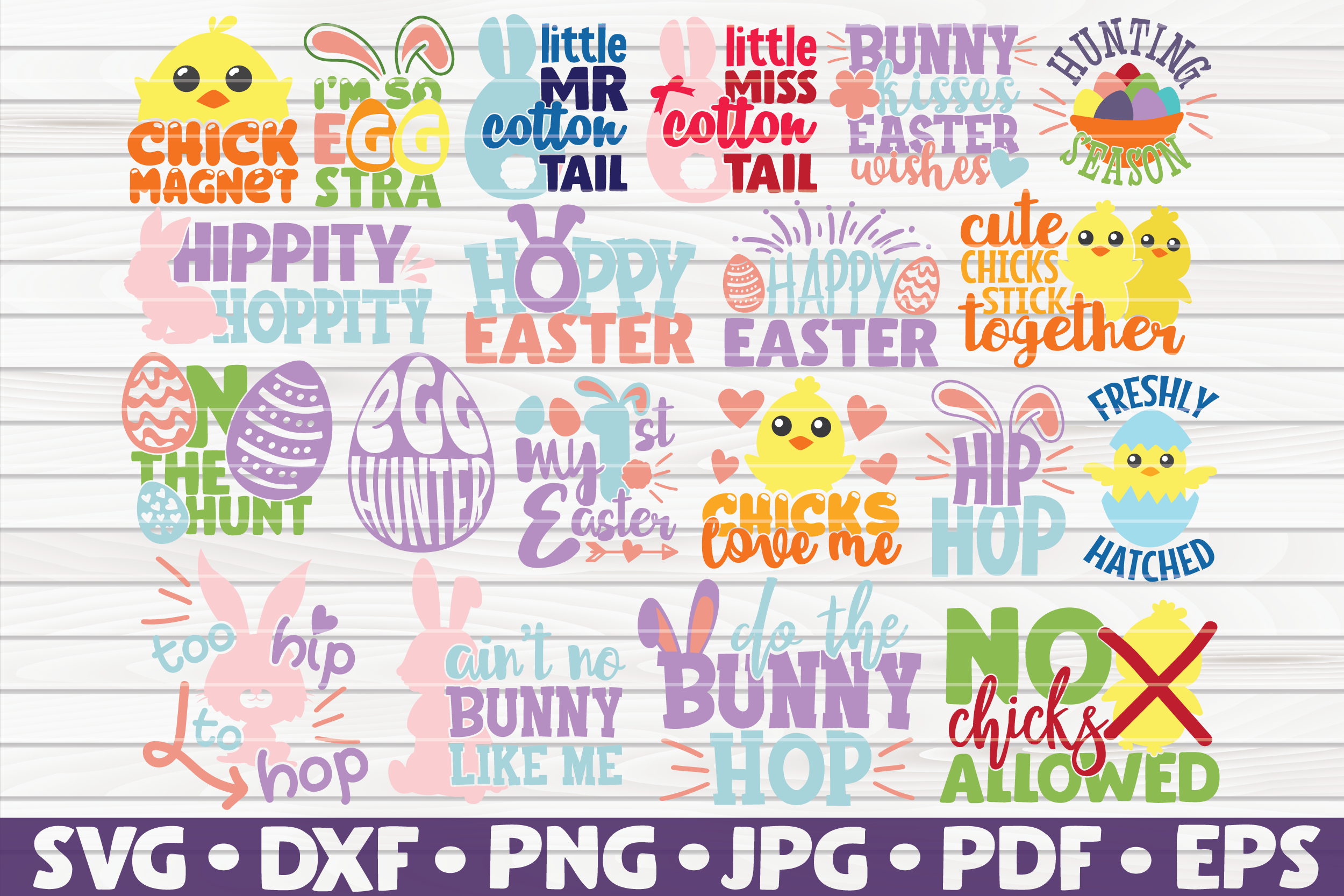 Easter Bundle SVG| 20 designs | Easter cute funny sayings