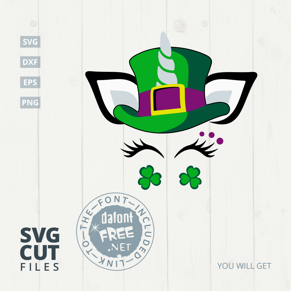 St. Patrick's Day Unicorn SVG Cut File|SVG |DXF |EPS |PNG (66766