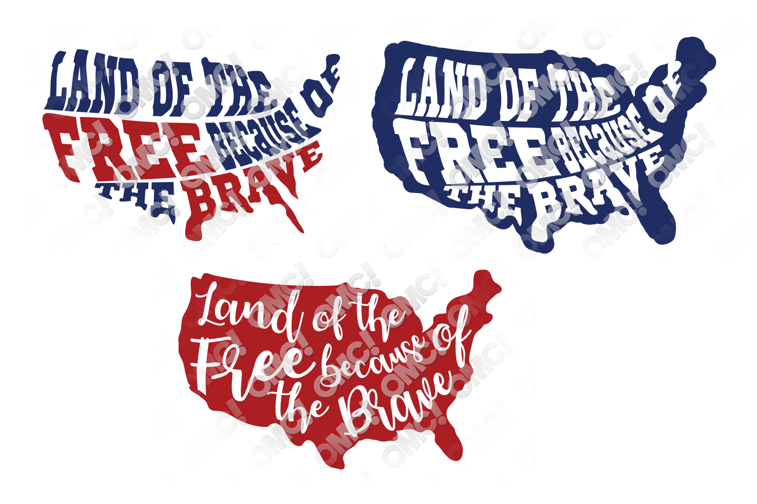 land of the free because of the brave svg