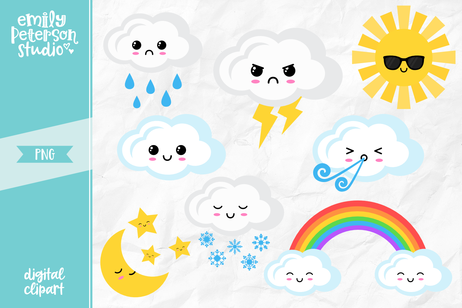 Download Kawaii Weather Clipart Illustration PNG