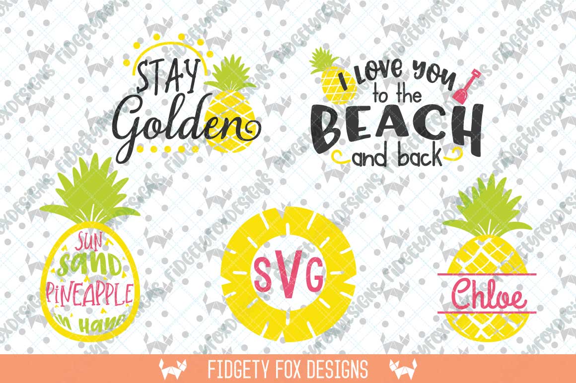 Pineapple SVG Monogram Bundle, Clipart Summer Svg. Svg ...