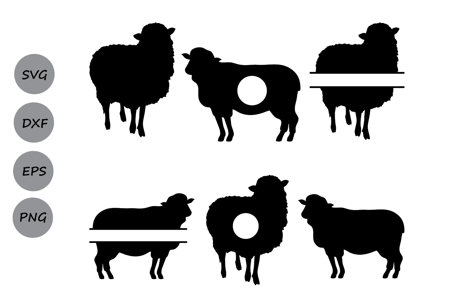 Download Sheep SVG cut file, sheep monogram svg, farm animals svg, animals svg, farm svg, vector, sheep ...