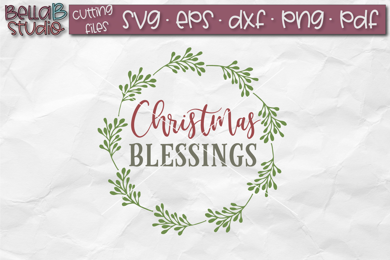 Download Christmas Blessings SVG, Christmas Sign SVG