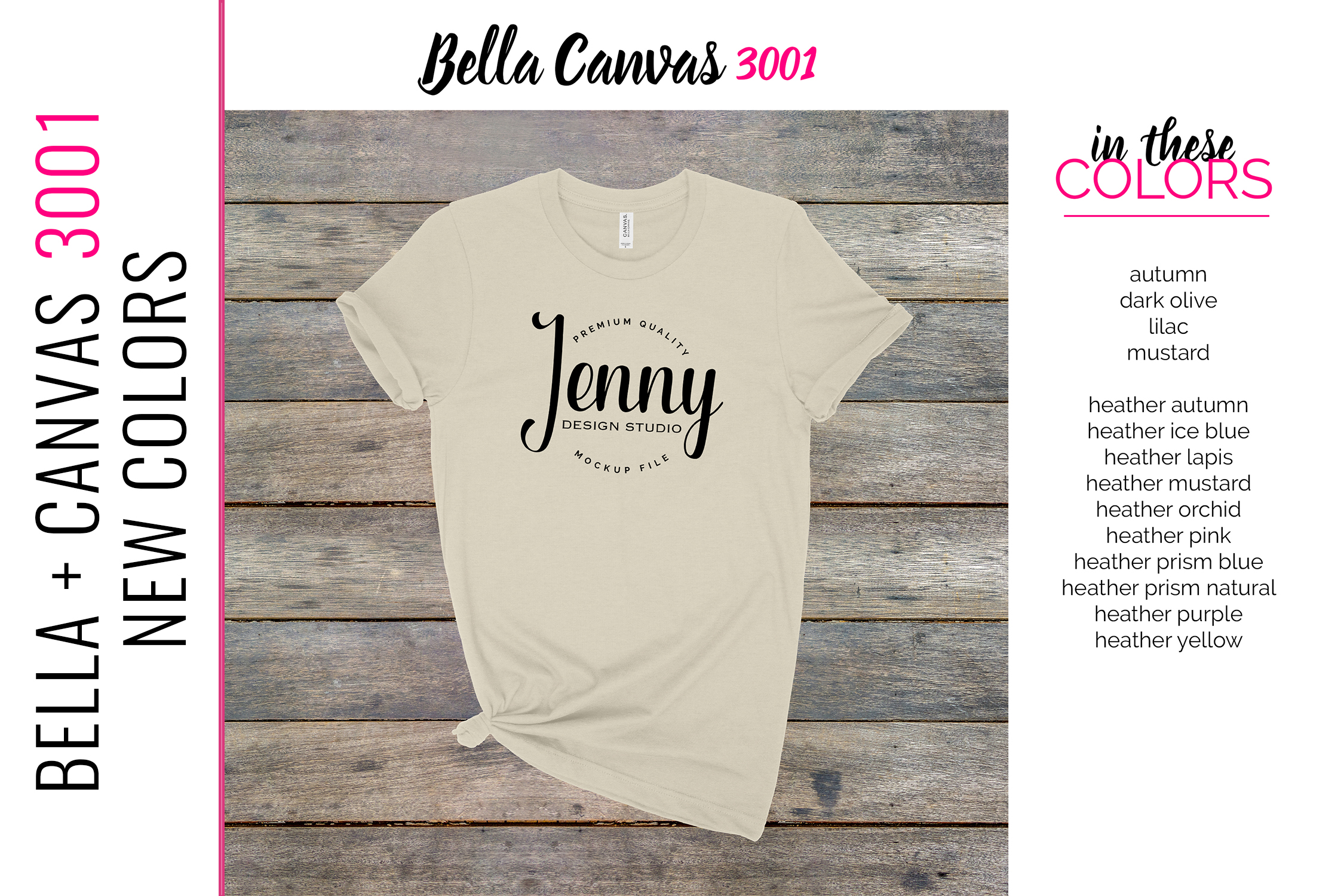 Download Bella Canvas 3001 Mockup Bundle, Knotted Tshirt Mockup