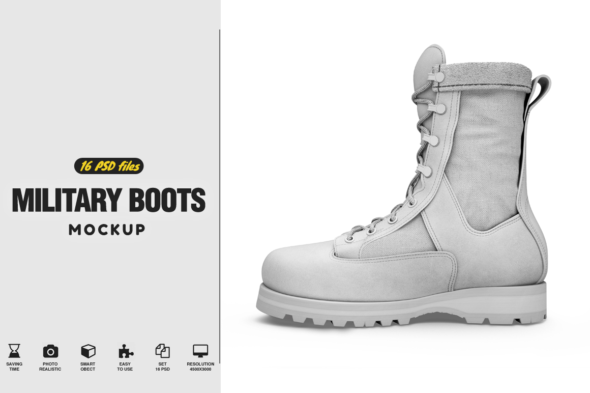 Download Military Boots Mockup (48272) | Mock Ups | Design Bundles