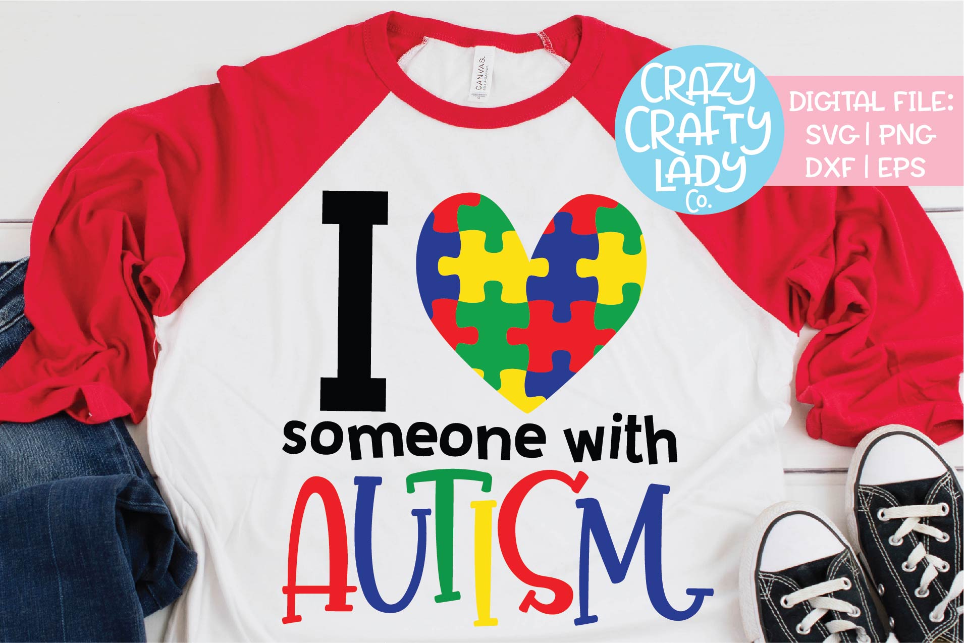 I Love Someone with Autism SVG DXF EPS PNG Cut File