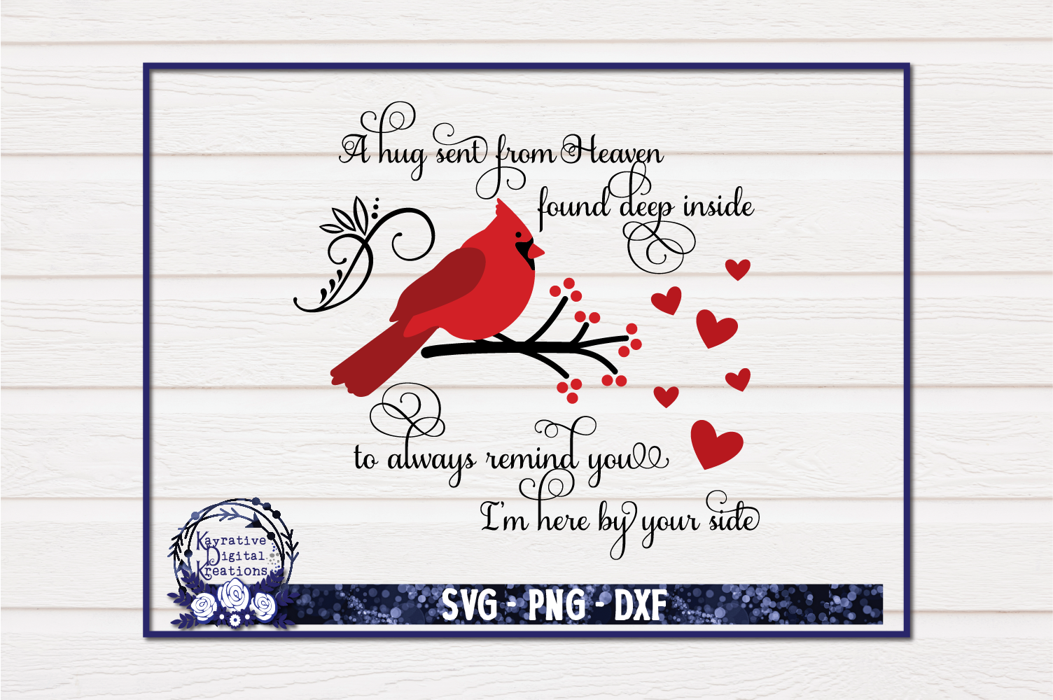 Cardinal Memorial SVG - A hug from heaven SVG (355023) | SVGs | Design