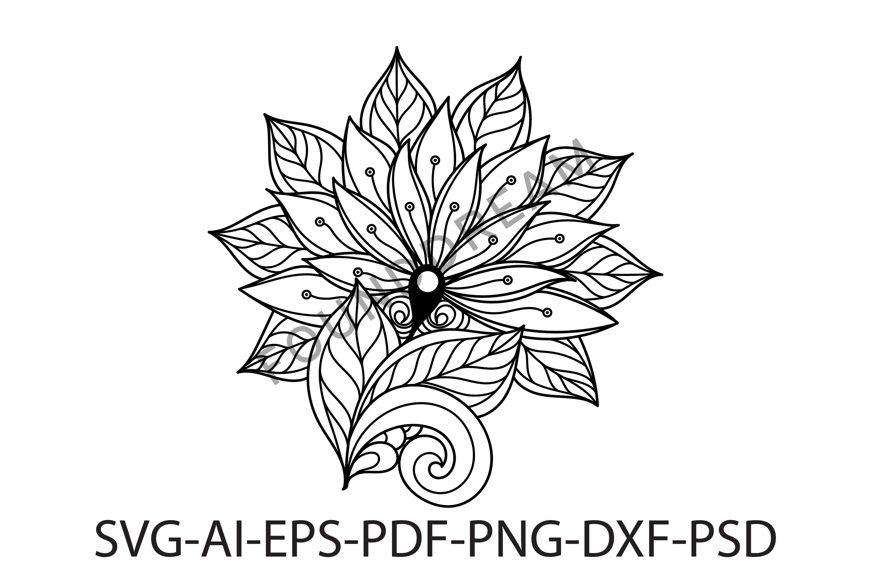 Download Zentangle Flowers | SVG files