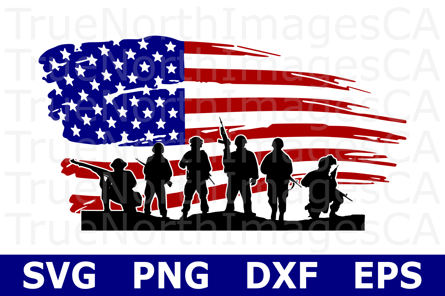 American Flag Soldiers - An American SVG Cut File