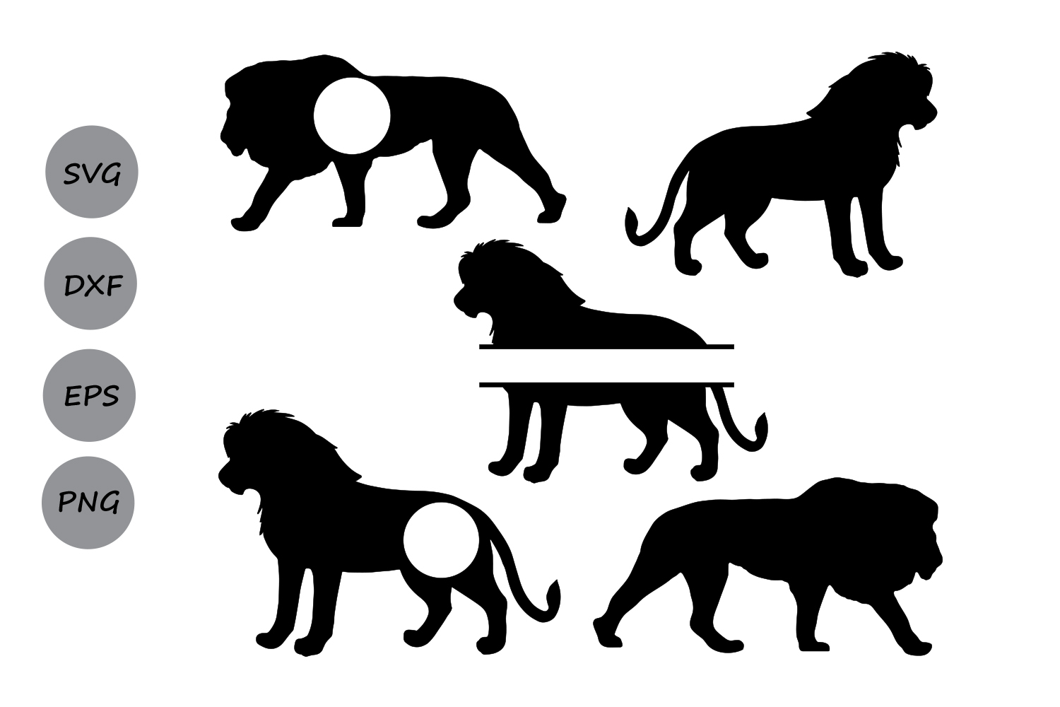 Download lion SVG, lion monogram svg, lion cut file, animal svg ...