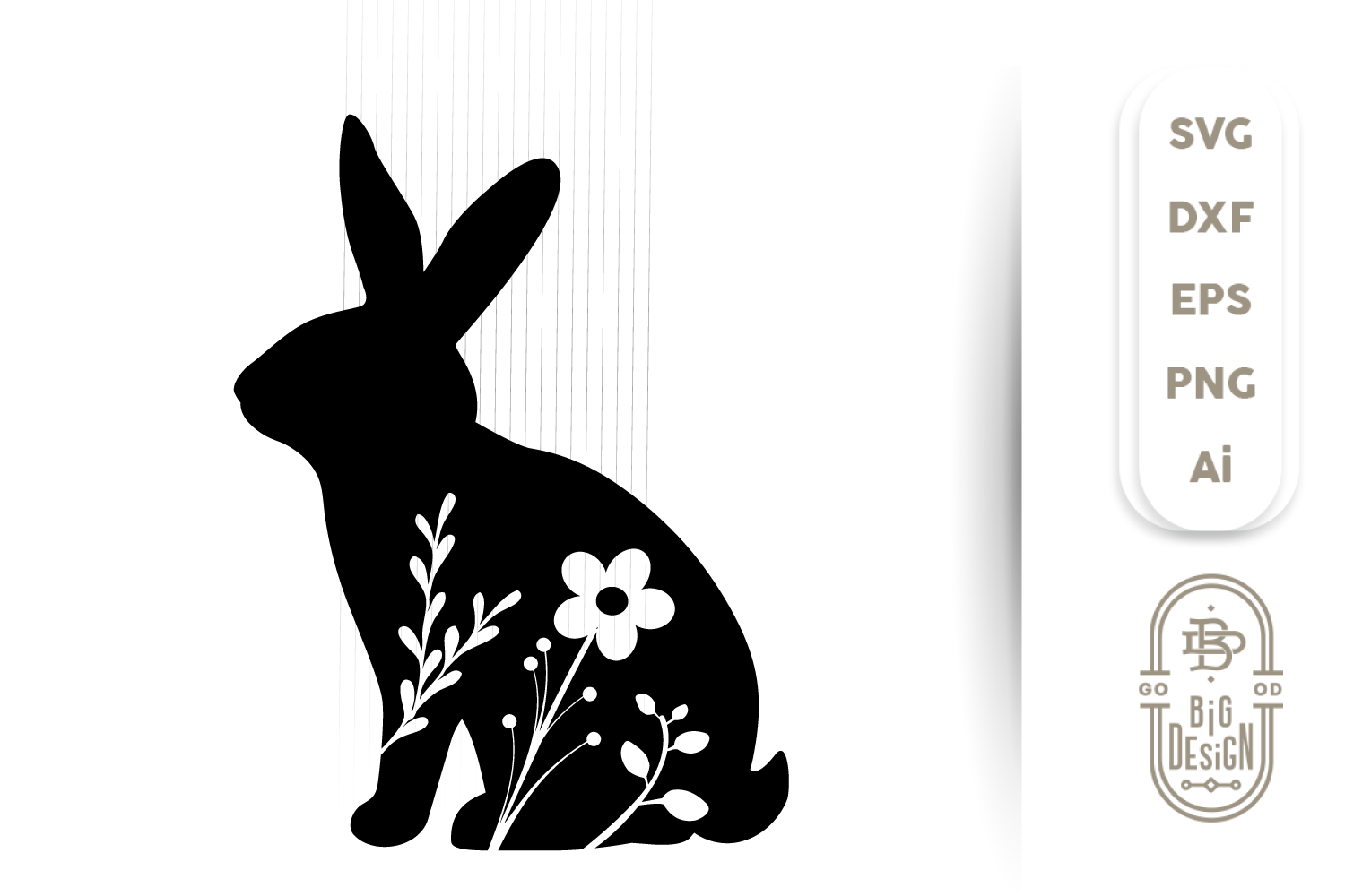 Bunny Face Silhouette SVG