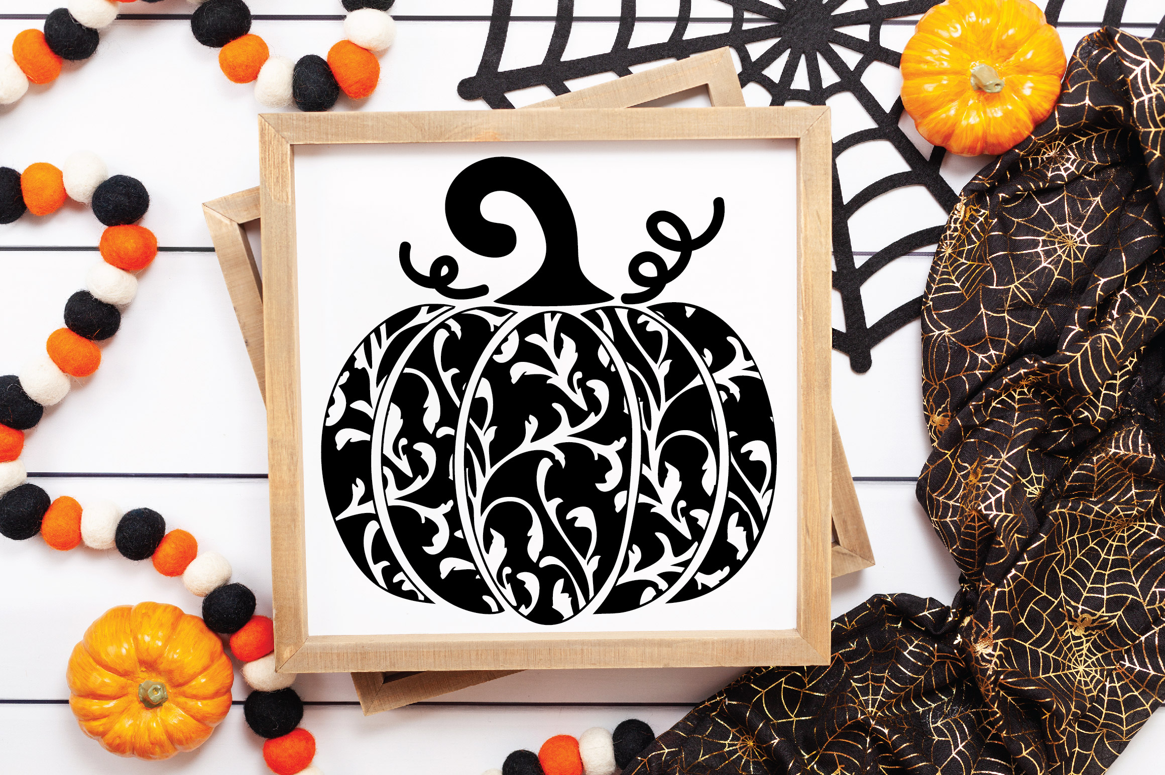 Download Decorative Pumpkin SVG Cut File - Halloween SVG PNG EPS DXF