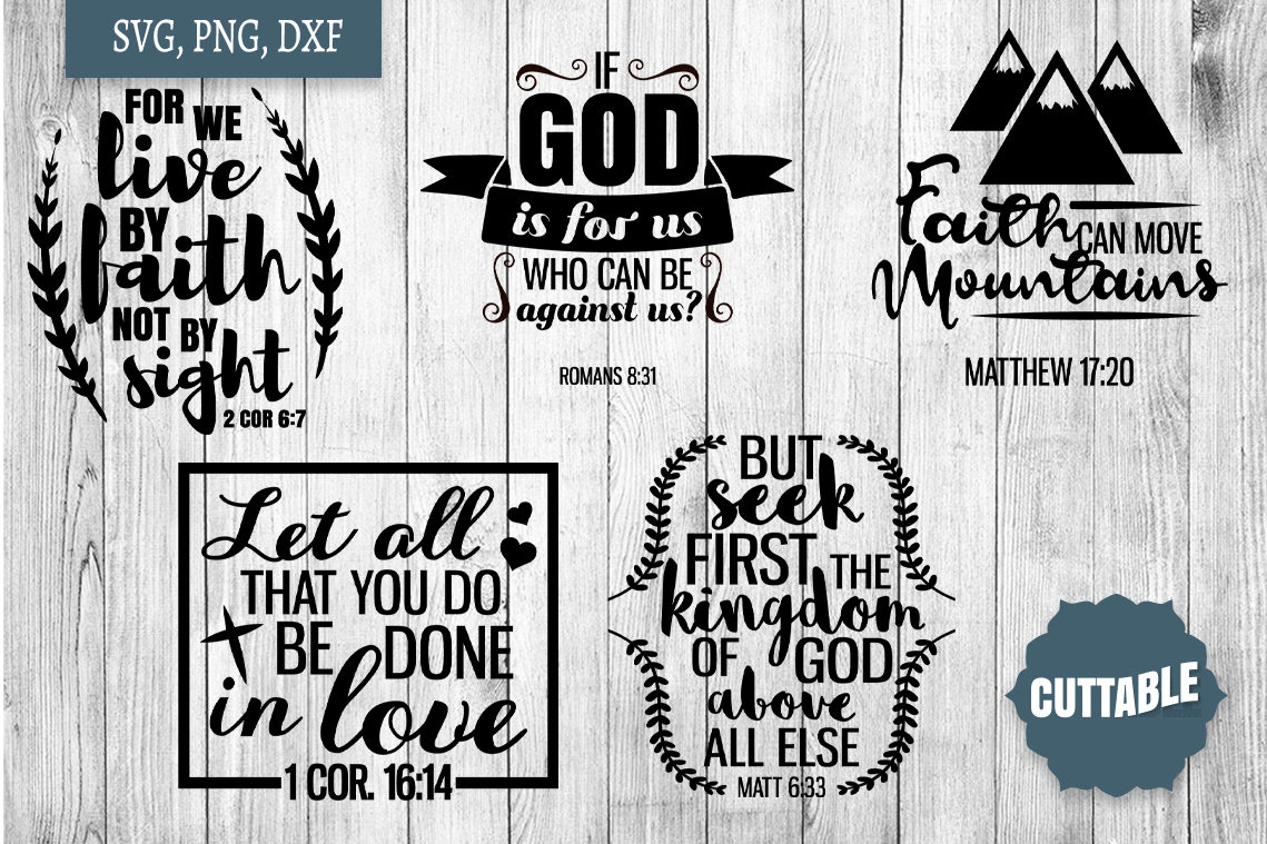 Download God quote SVG bundle, Bible quote cut file, Bible verse SVGs (218222) | SVGs | Design Bundles