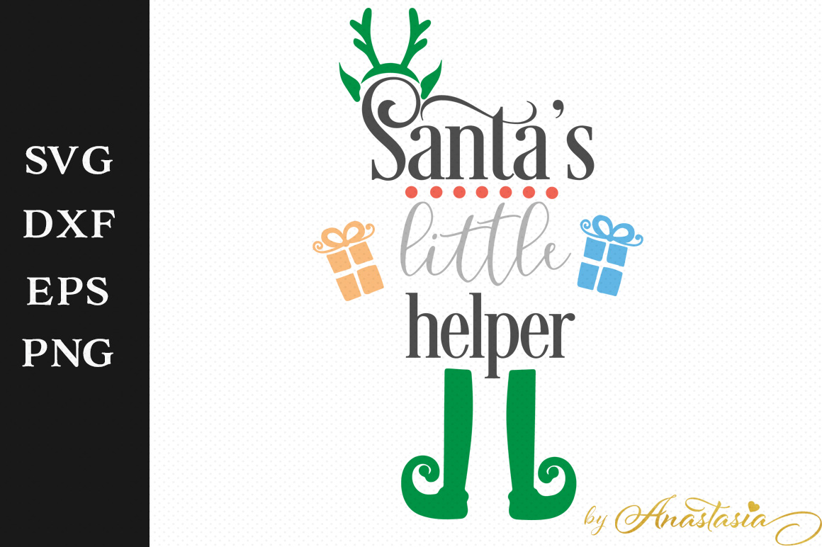 Santa's little helper SVG Cut File