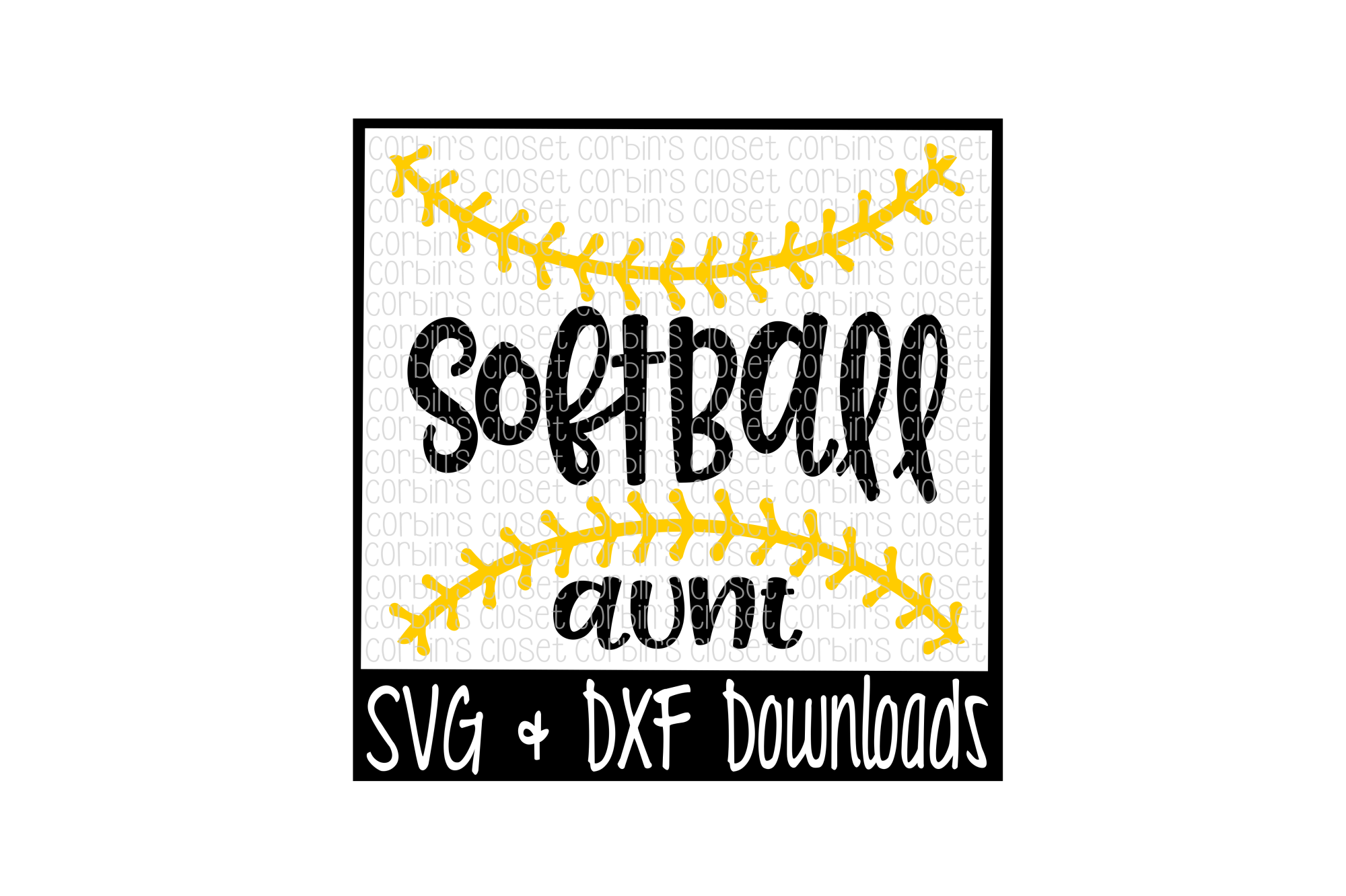 Softball Aunt SVG * Softball Thread SVG Cut File (16882) SVGs