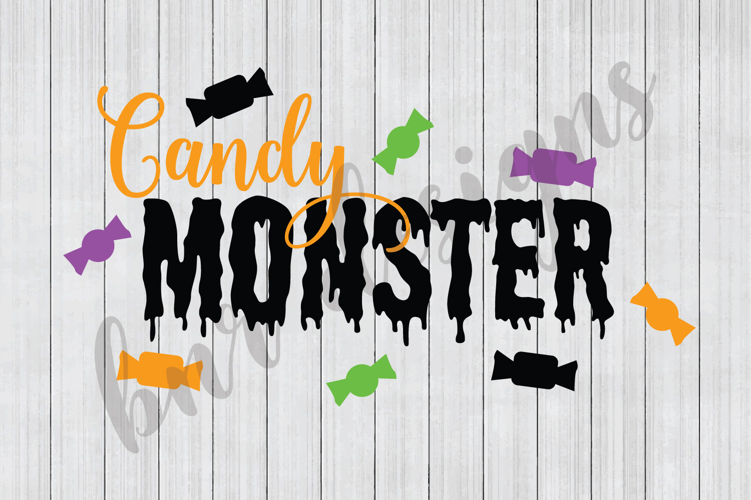 Halloween SVG, Candy Monster SVG, SVG Files, DXF File (127405) | SVGs