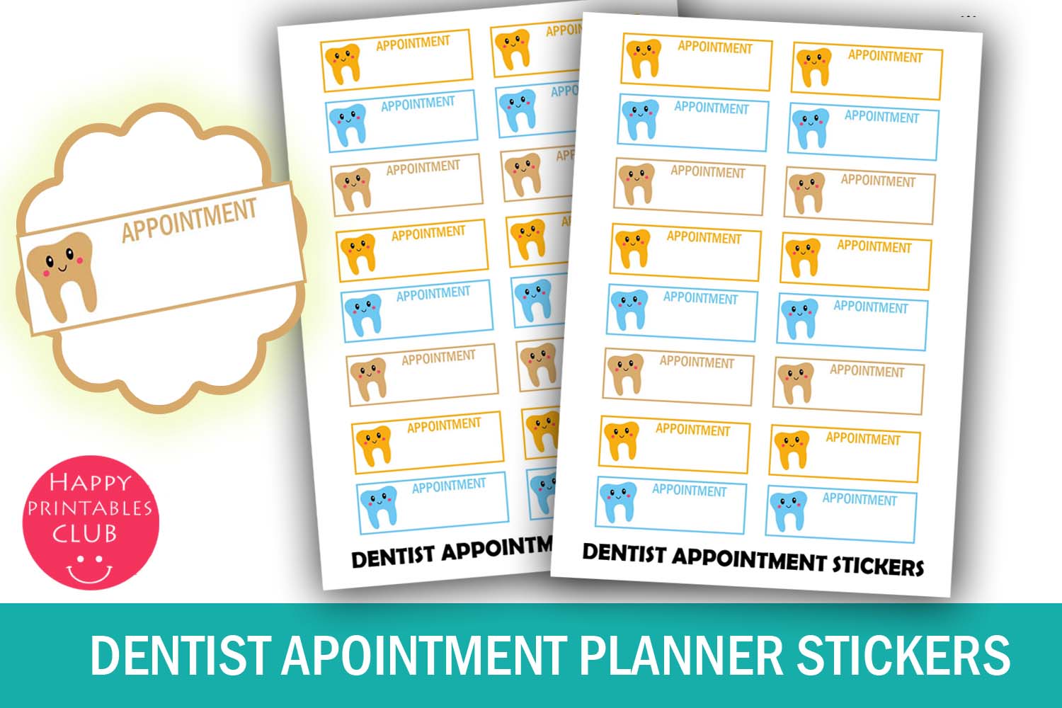Download Dentist Appointment Planner Stickers- Orthodontist ...