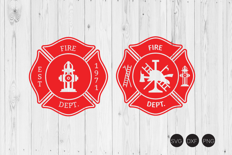 Firefighter Monogram SVG, DXF, PNG Cut Files