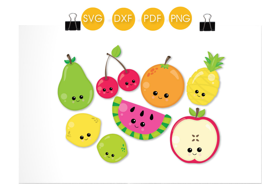 Download Cutesy Fruit cutting files svg, dxf, pdf, eps included ...