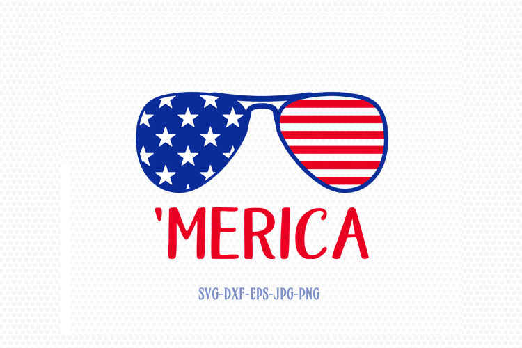 Merica sunglasses SVG, Fourth of July SVG, 4th of July sunglasses Svg