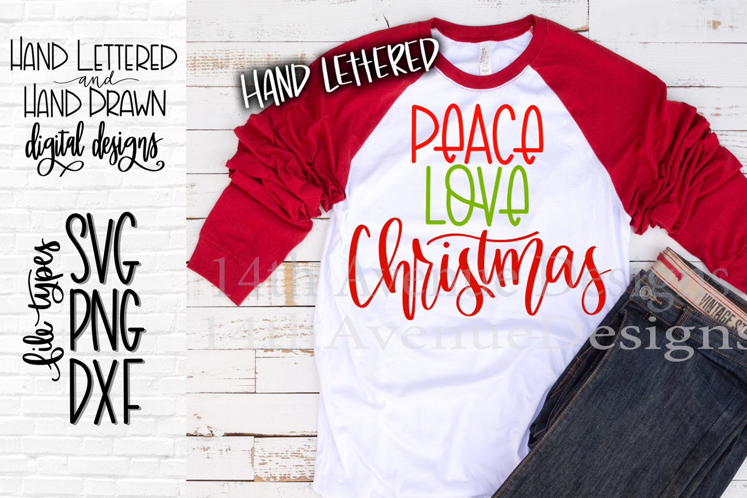 Peace Love Christmas Svg Christmas Svg Hand Lettered 158816 Svgs Design Bundles