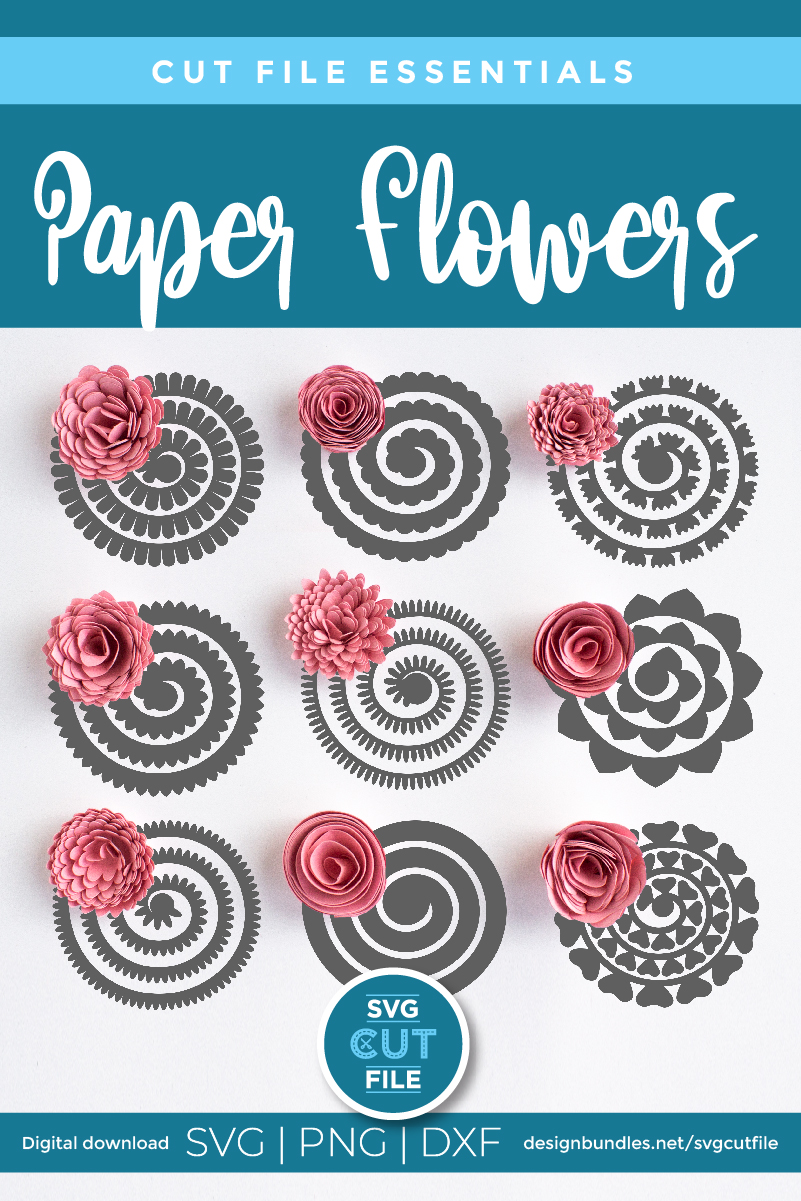 Free Free 190 Svg Rolled Paper Flower Template Free SVG PNG EPS DXF File