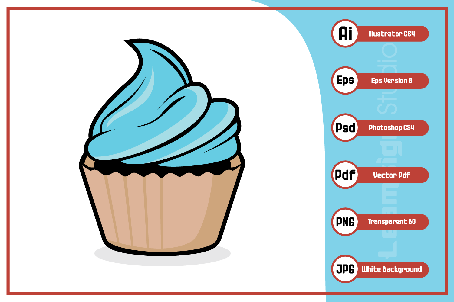 Cupcake Design Vector Illustration