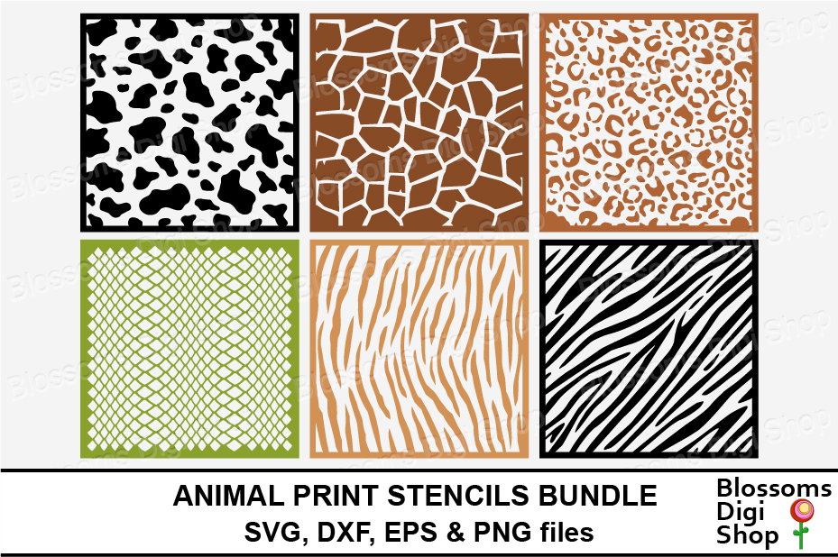 Animal Print Stencils Bundle (387327) SVGs Design Bundles