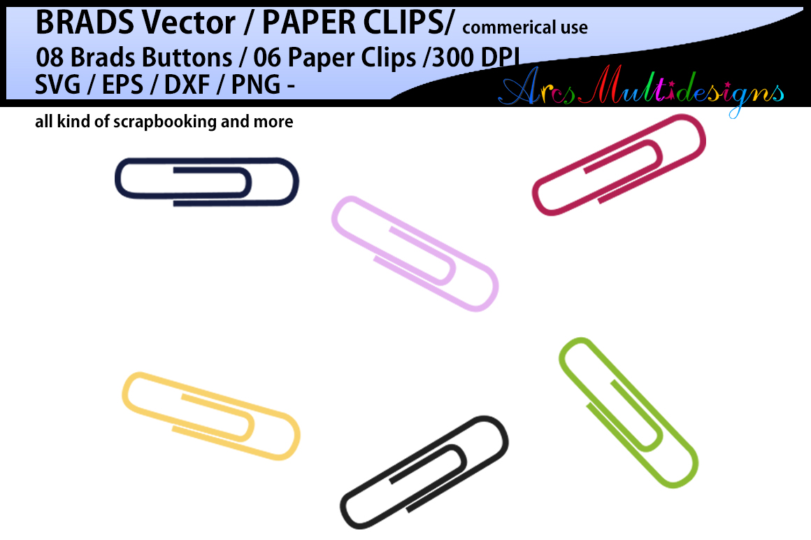 Digital Brads SVG vector / Brad ClipArt / digital paper clip