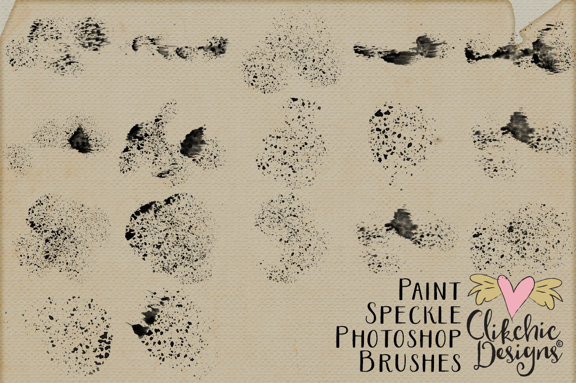 Paint Speckles Photoshop Brushes example image 4.