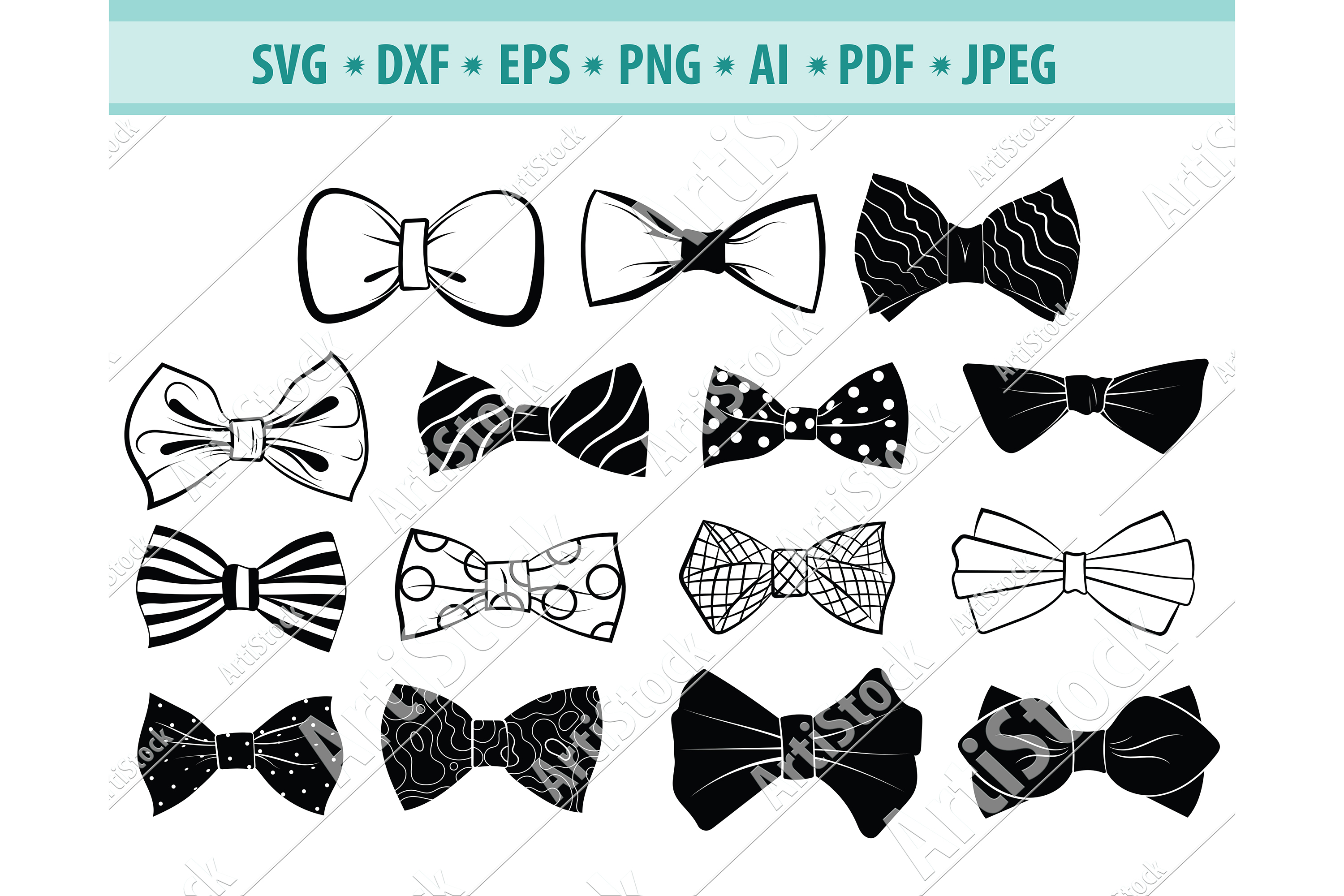 Download Bow Tie SVG, Bow Tie Clipart, Accessory Svg, Dxf, Png, Eps ...