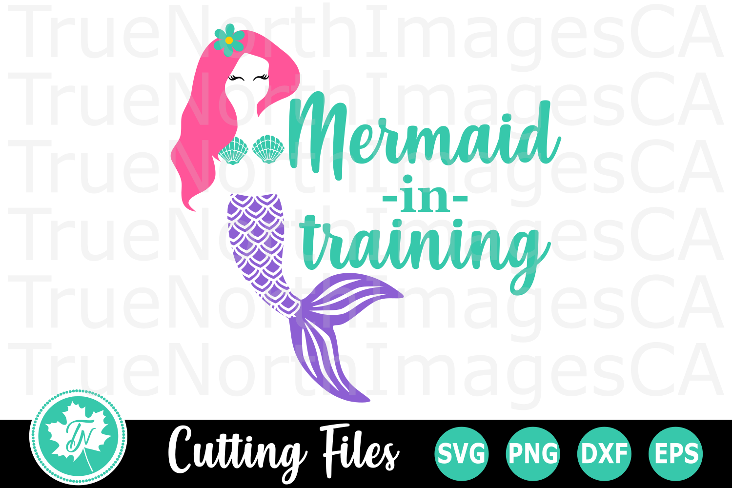 Download Mermaid in Training - A Summer SVG Cut File
