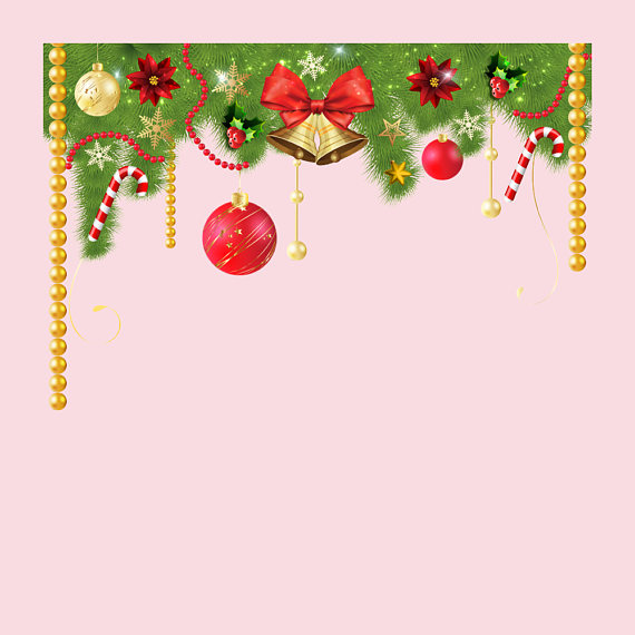 Christmas Borders Clipart (48731) | Illustrations | Design Bundles