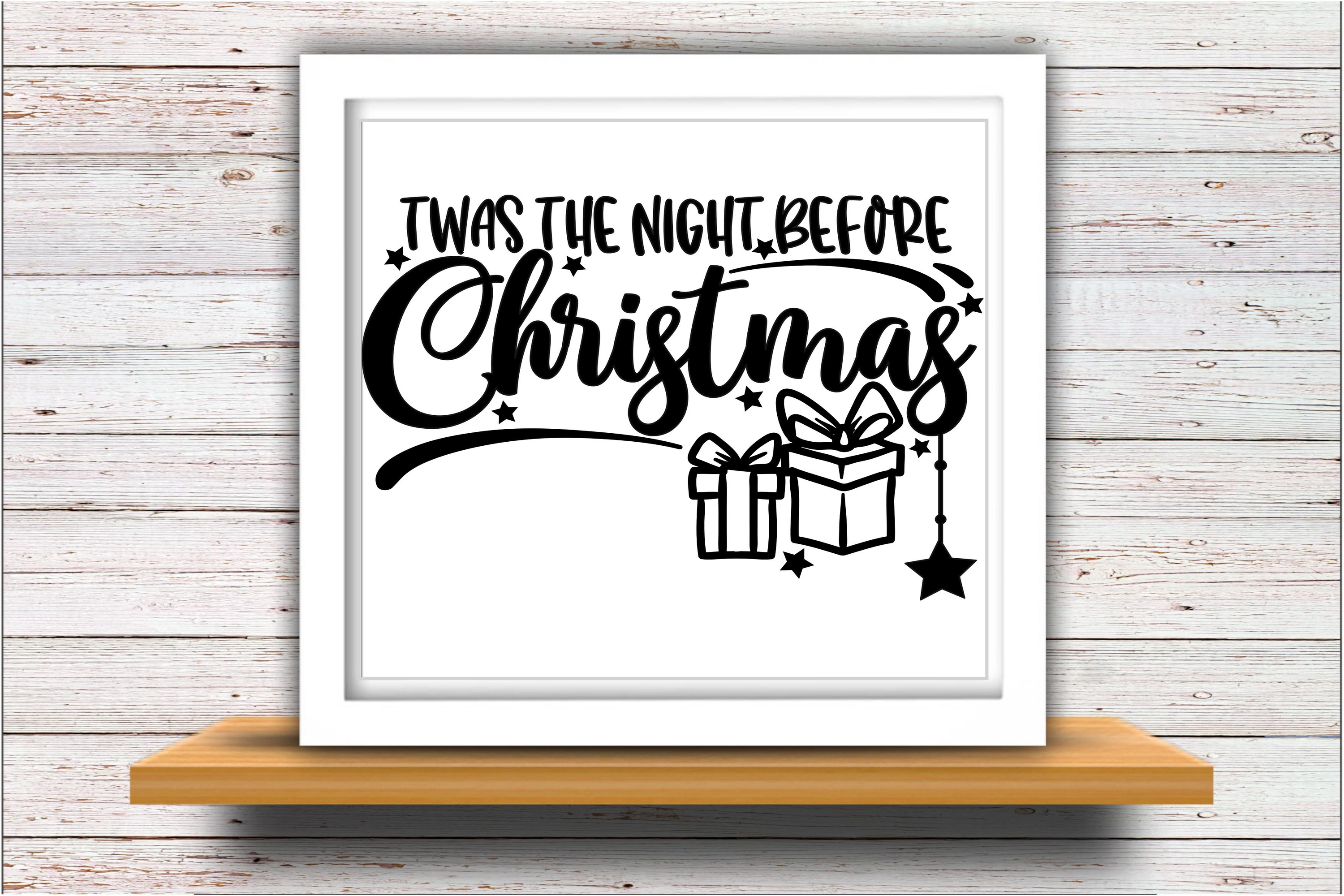 Download Christmas SVG DXF JPEG Silhouette Cameo Cricut Night before
