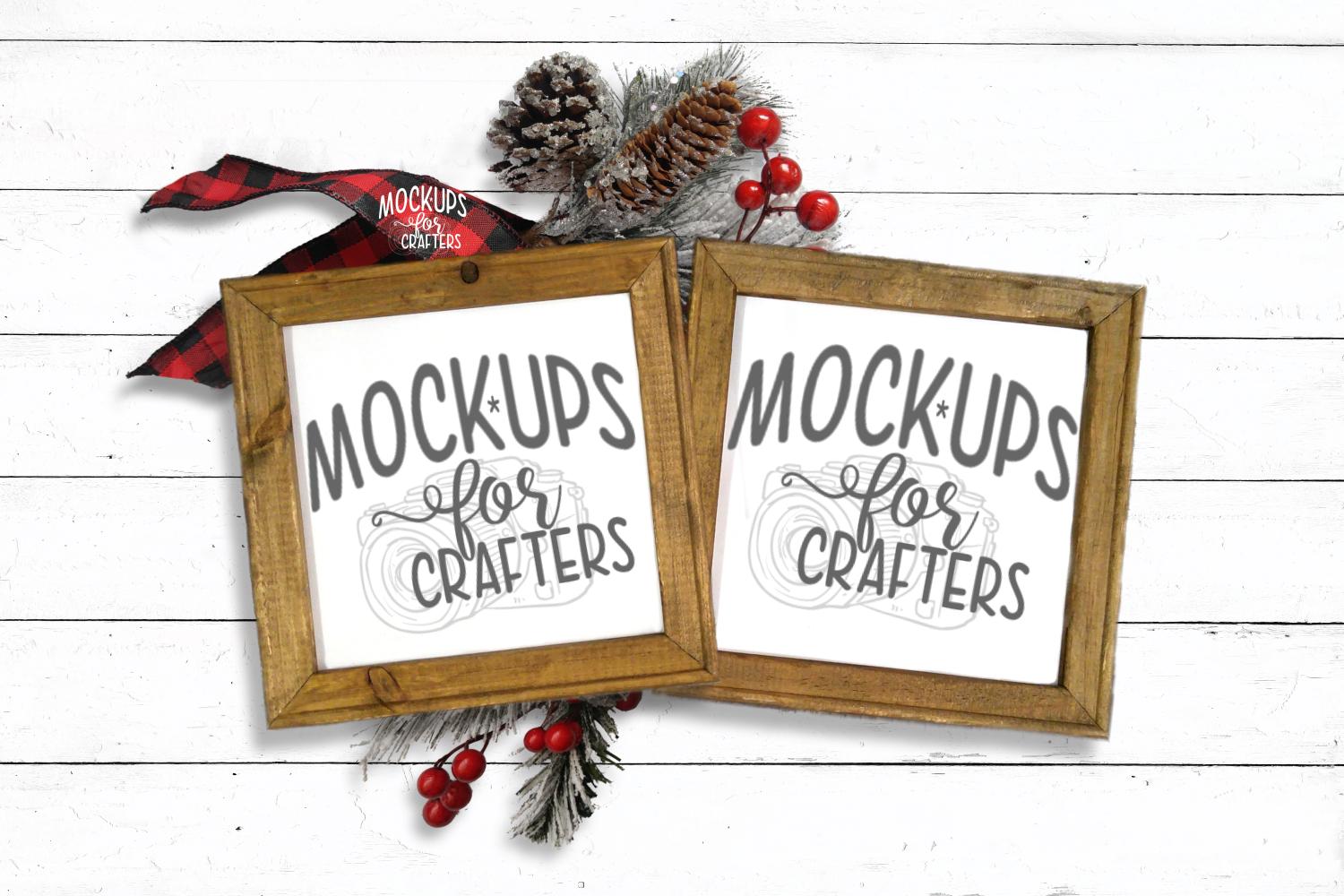 Download MOCK-UP REVERSE CANVAS 10x10, Shiplap, Christmas (296721) | Seasonal | Design Bundles