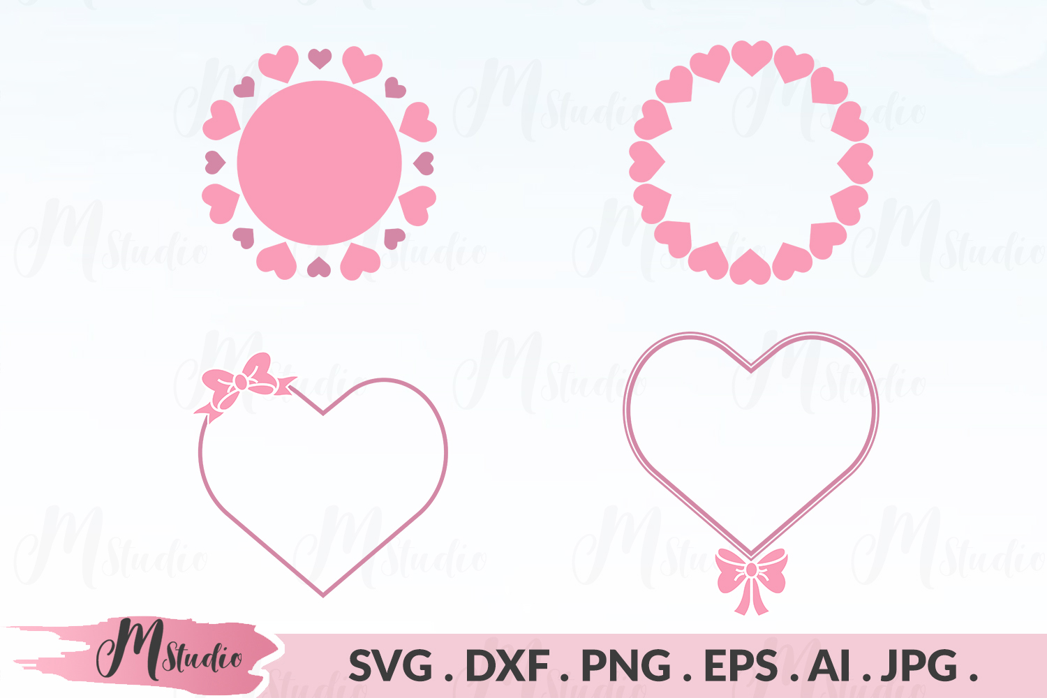 Download Heart monogram svg (177559) | Cut Files | Design Bundles