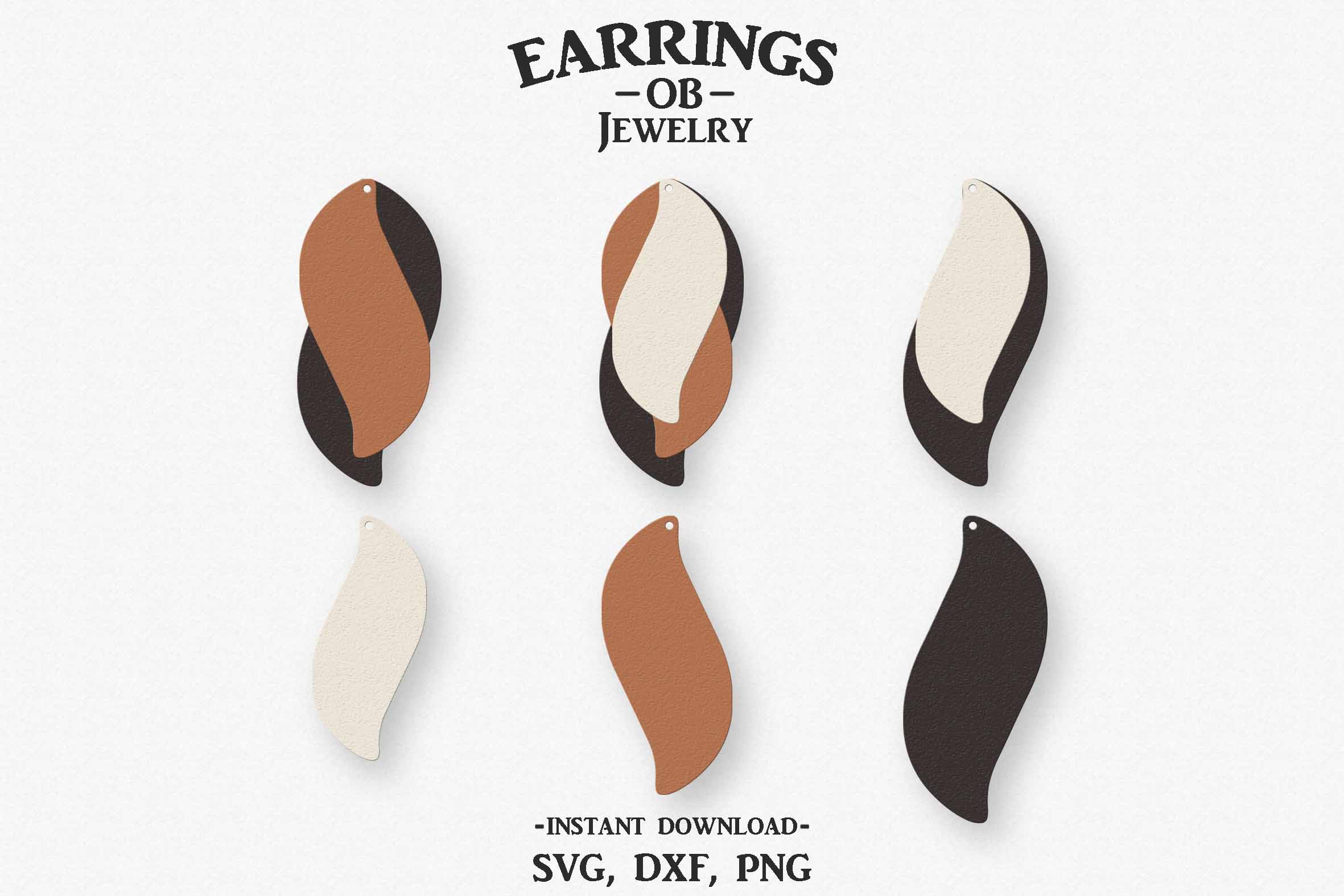 Earring Svg, Stacked, Cut File