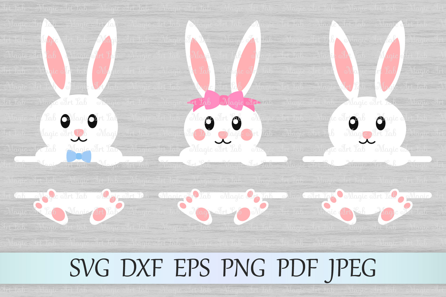 Download Easter svg, Bunny split monogram svg, Bunny monogram svg