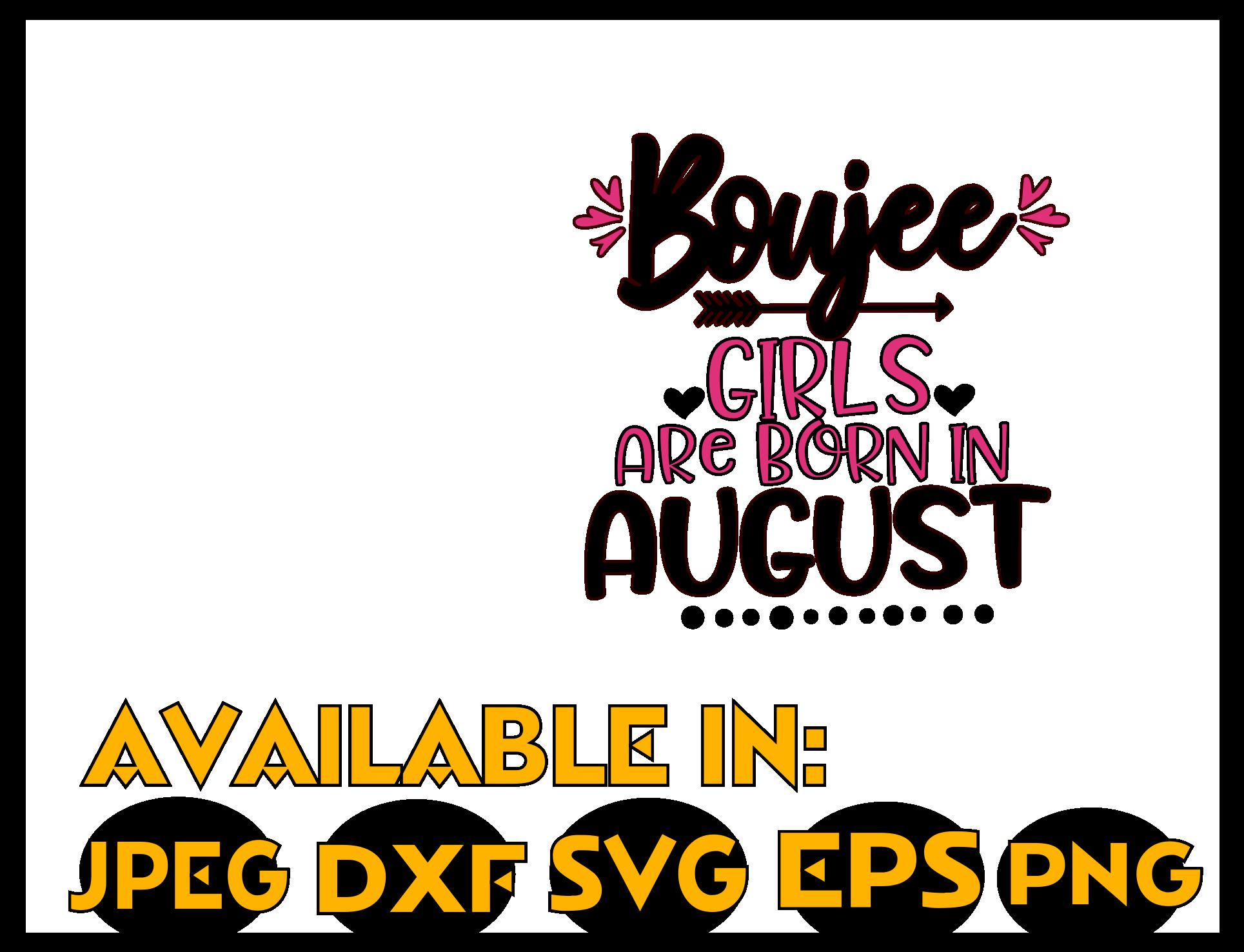 Download August SVG DXF JPEG Silhouette Cameo Cricut birthday girl