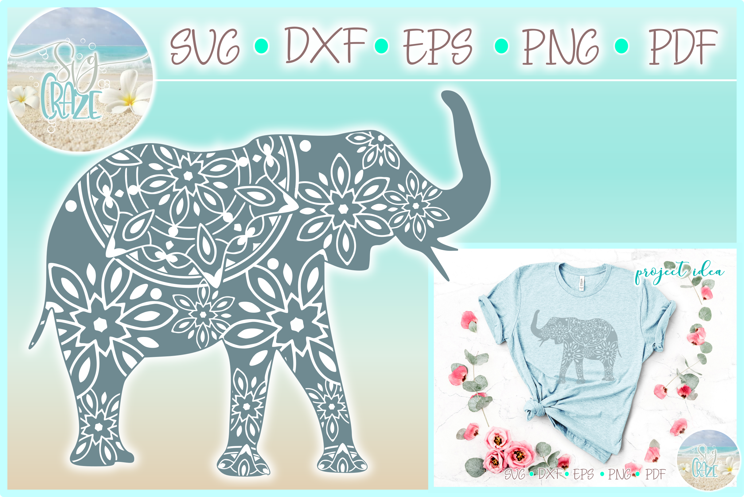 Free Free 107 Cricut Mandala Elephant SVG PNG EPS DXF File